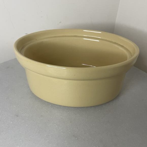 VTG TG Green Made England Pottery Dish L Crockery Bowl Mustard Color Earthenware - Picture 2 of 9